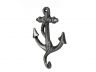 Rustic Silver Cast Iron Anchor Hook 5 - 2