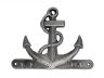 Rustic Silver Cast Iron Anchor with Hooks 8 - 4