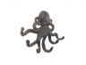 Cast Iron Decorative Wall Mounted Octopus with Six Hooks 7 - 1