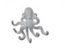 Whitewashed Cast Iron Decorative Wall Mounted Octopus with Six Hooks 7 - 1