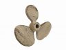 Aged White Cast Iron Propeller Paperweight 4 - 1