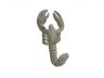 Aged White Cast Iron Decorative Wall Mounted Lobster Hook 5 - 1