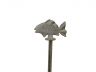 Aged White Cast Iron Fish Extra Toilet Paper Stand 15 - 1
