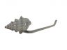 Aged White Cast Iron Conch Toilet Paper Holder 11 - 1