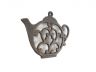 Rustic Copper Cast Iron Round Teapot Trivet 8 - 2