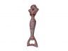 Rustic Red Whitewashed Cast Iron Resting Mermaid Bottle Opener 7 - 1