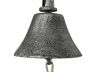 Rustic Silver Cast Iron Hanging Ships Bell 6 - 3