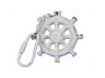 Whitewashed Cast Iron Ship Wheel Key Chain 5 - 6