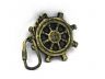 Antique Gold Cast Iron Ship Wheel Key Chain 5 - 2