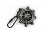 Antique Silver Cast Iron Ship Wheel Key Chain 5 - 3