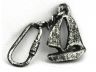 Antique Silver Cast Iron Sailboat Key Chain 5 - 2