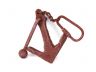 Red Whitewashed Cast Iron Anchor Key Chain 5 - 1