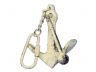 Whitewashed Cast Iron Anchor Key Chain 5 - 1