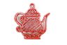 Rustic Red Cast Iron Teapot Trivet 9 - 1