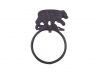 Cast Iron Black Bear Bathroom Set of 3 - Large Bath Towel Holder and Towel Ring and Toilet Paper Holder  - 1