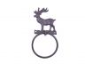 Cast Iron Moose Bathroom Set of 3 - Large Bath Towel Holder and Towel Ring and Toilet Paper Holder  - 1