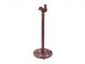 Rustic Red Whitewashed Cast Iron Rooster Extra Toilet Paper Stand 15 - 2
