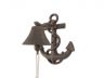 Rustic Copper Cast Iron Wall Mounted Anchor Bell 8 - 1