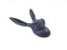 Rustic Dark Blue Cast Iron Decorative Rabbit Hook 5 - 2