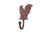 Rustic Red Whitewashed Cast Iron Rooster Hook 7 - 2