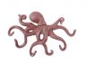 Red Whitewashed Cast Iron Octopus Hook 11 - 1