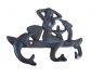 Cast Iron Wall Mounted Mermaid with Dolphin Hooks 9 - 1