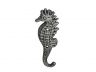 Rustic Silver Cast Iron Seahorse Hook 5 - 1