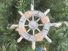 Rustic Decorative Ship Wheel With Seashell Christmas Tree Ornament  6 - 2
