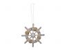 Rustic Decorative Ship Wheel With Seashell Christmas Tree Ornament  6 - 1