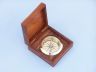 Solid Brass Captains Desk Compass w- Rosewood Box 4 - 3