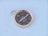 Solid Brass Captains Black Faced Compass 3 - 1