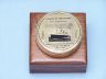 Solid Brass RMS Titanic Compass 4 w- Rosewood Box - 2