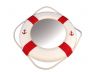 Classic White Decorative Anchor Lifering Mirror With Red Bands 15 - 1
