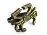Antique Gold Cast Iron Crab Napkin Ring 2.5 - set of 2 - 2