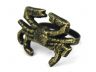 Antique Gold Cast Iron Crab Napkin Ring 2.5 - set of 2 - 1