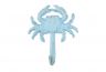 Rustic Light Blue Cast Iron Wall Mounted Crab Hook 5 - 1
