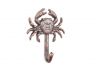 Rustic Copper Cast Iron Wall Mounted Crab Hook 5 - 1