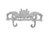 Whitewashed Cast Iron Decorative Crab Metal Wall Hooks 10.5 - 2
