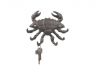 Cast Iron Decorative Crab with Six Metal Wall Hooks 7 - 3