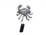 Rustic Silver Cast Iron Decorative Crab with Six Metal Wall Hooks 7 - 2