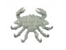Antique Bronze Cast Iron Decorative Crab with Six Metal Wall Hooks 7 - 4