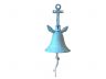 Dark Blue Whitewashed Cast Iron Wall Hanging Anchor Bell 8 - 1