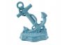 Rustic Light Blue Whitewashed Cast Iron Anchor Door Stopper 8 - 1