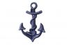 Rustic Dark Blue Cast Iron Anchor Hook 8 - 1