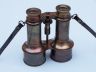 Commanders Antique Copper Binoculars with Leather Case 6  - 6