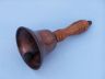 Antique Copper Hand Bell with Wood Handle 6 - 1