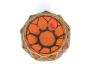 Orange Japanese Glass Fishing Float Bowl with Decorative Brown Fish Netting 8 - 1