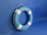Light Blue Painted Decorative Lifering with White Bands 20 - 8