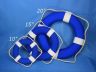 Vibrant Blue Decorative Lifering with White Bands Christmas Ornament 10 - 7