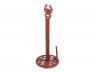 Red Whitewashed Cast Iron Crab Paper Towel Holder 16 - 1